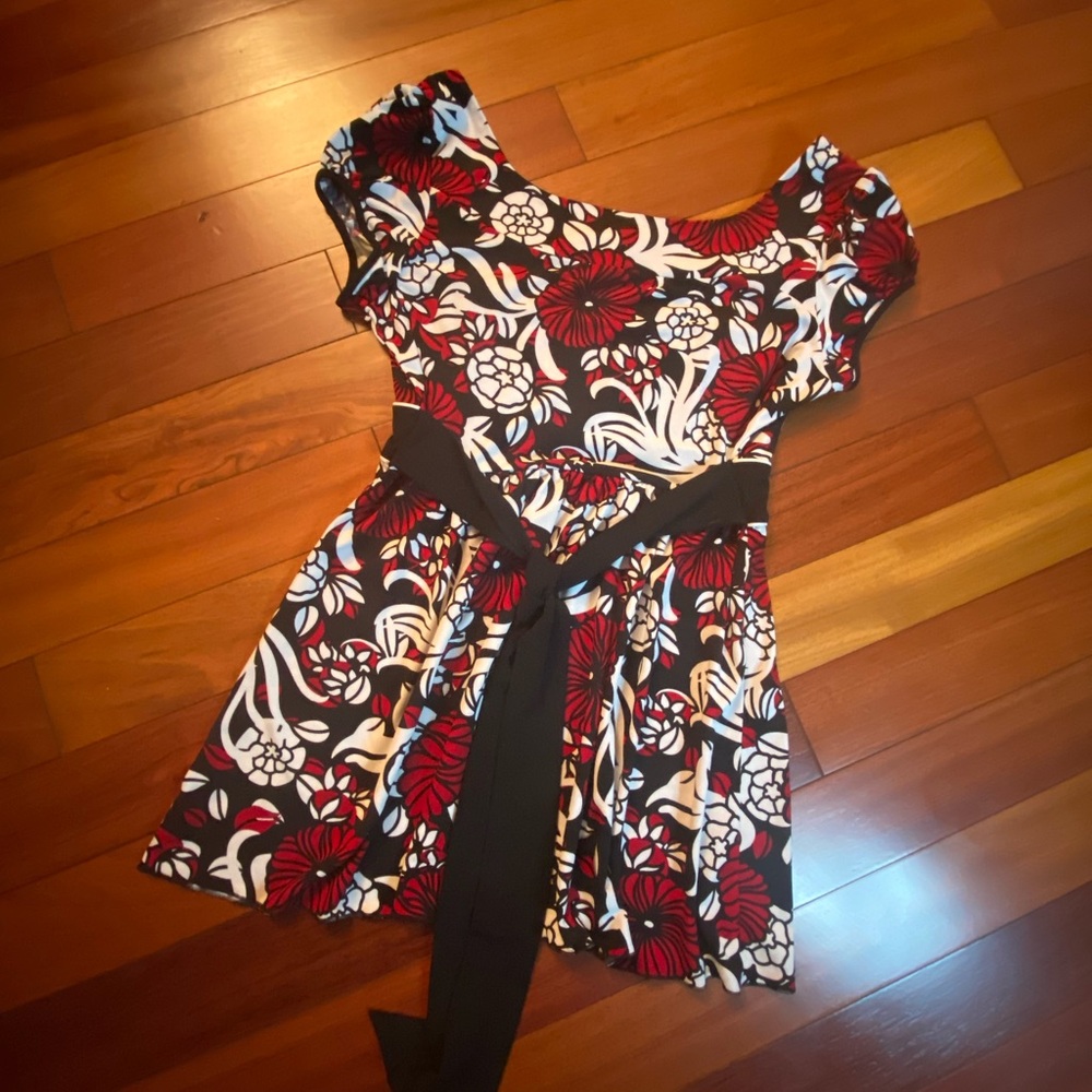 Speechless Floral top size Medium Floral Blouse tie back top vintage - Picture 5 of 8